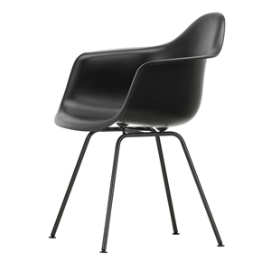 Vitra Eames Plastic DAX Spisebordsstol Med Armlæn Deep Black