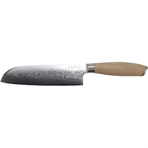 Mareld Akio Japanese Santokukniv 18 cm Lys Træ