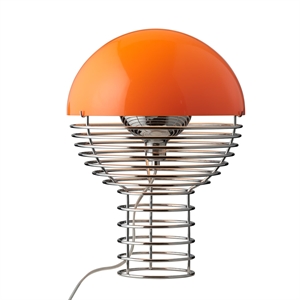 Verpan Wire Bordlampe Ø30 Krom/Orange