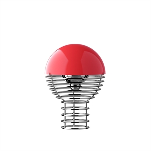 Verner Panton Wire Transportabel Lampe Rød