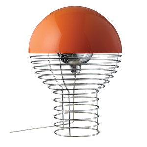 Verpan Wire Bordlampe Ø40 Krom/Orange