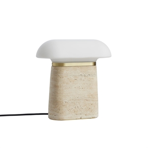 Woud Nova Bordlampe Ivory Travertin/Opal